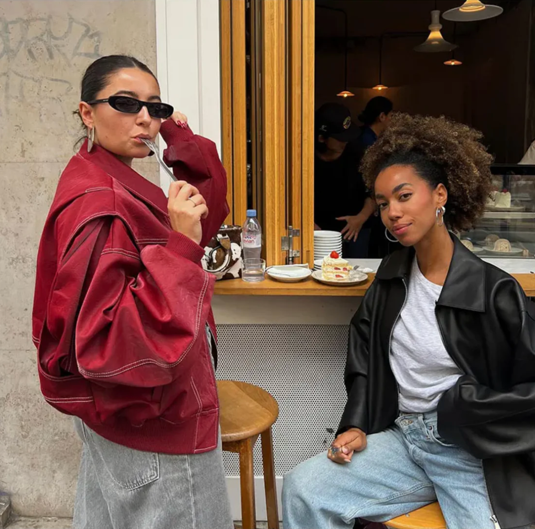 Eva | Veste en cuir vintage pour femme