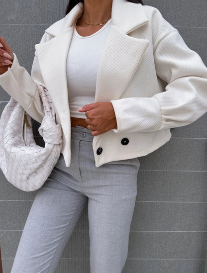 Chloé | Blazer court en laine à boutons pour femme 