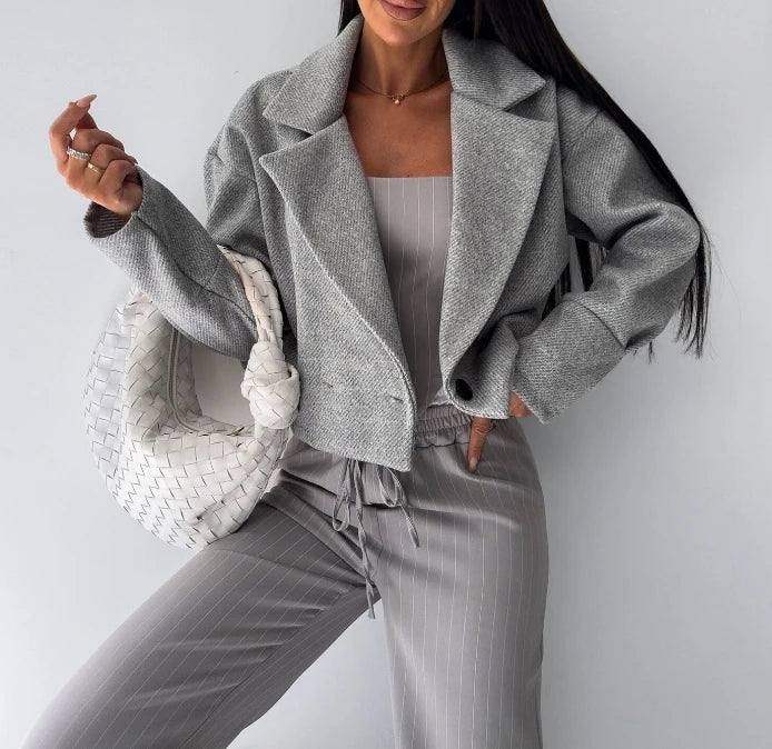 Chloé | Blazer court en laine à boutons pour femme 