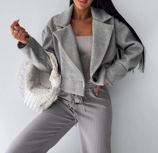 Chloé | Blazer court en laine à boutons pour femme 
