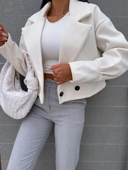 Chloé | Blazer court en laine à boutons pour femme 